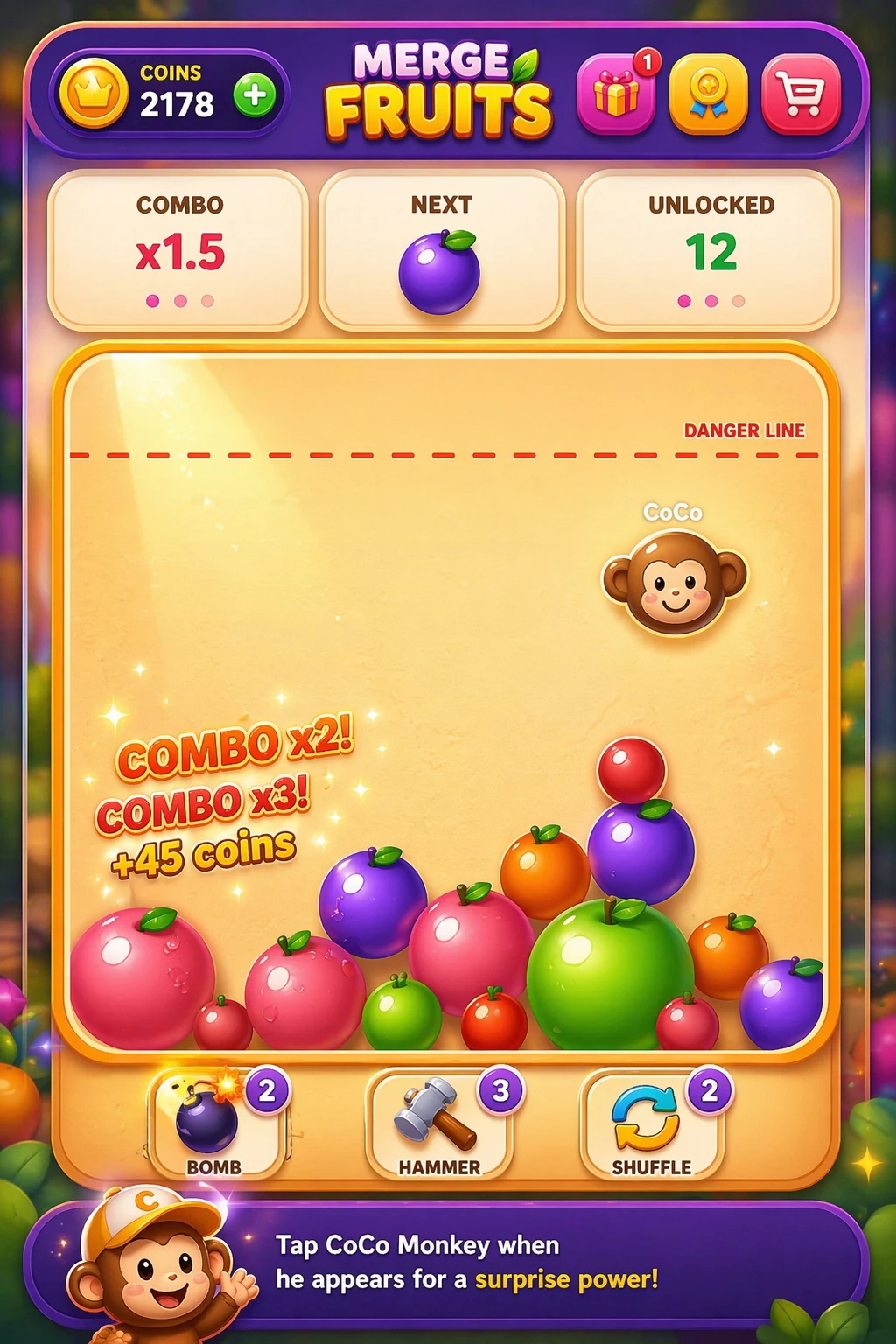 Merge Fruits Mania Gameplay