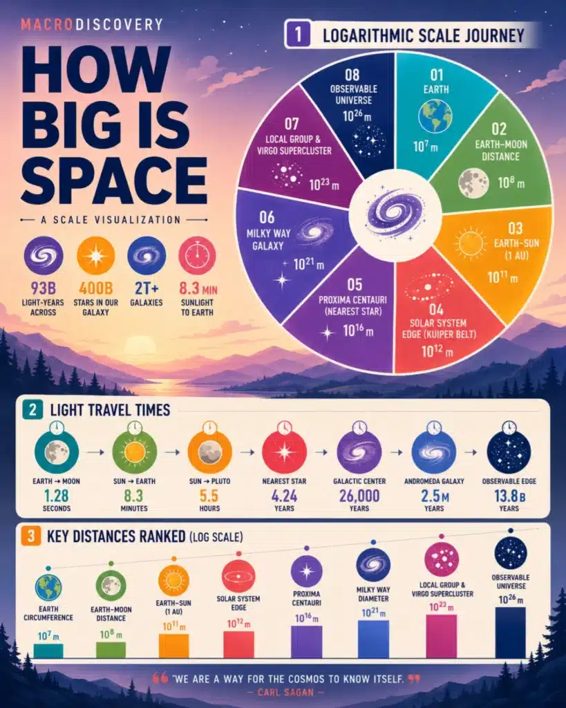 How Big Is Space — A Scale Visualization