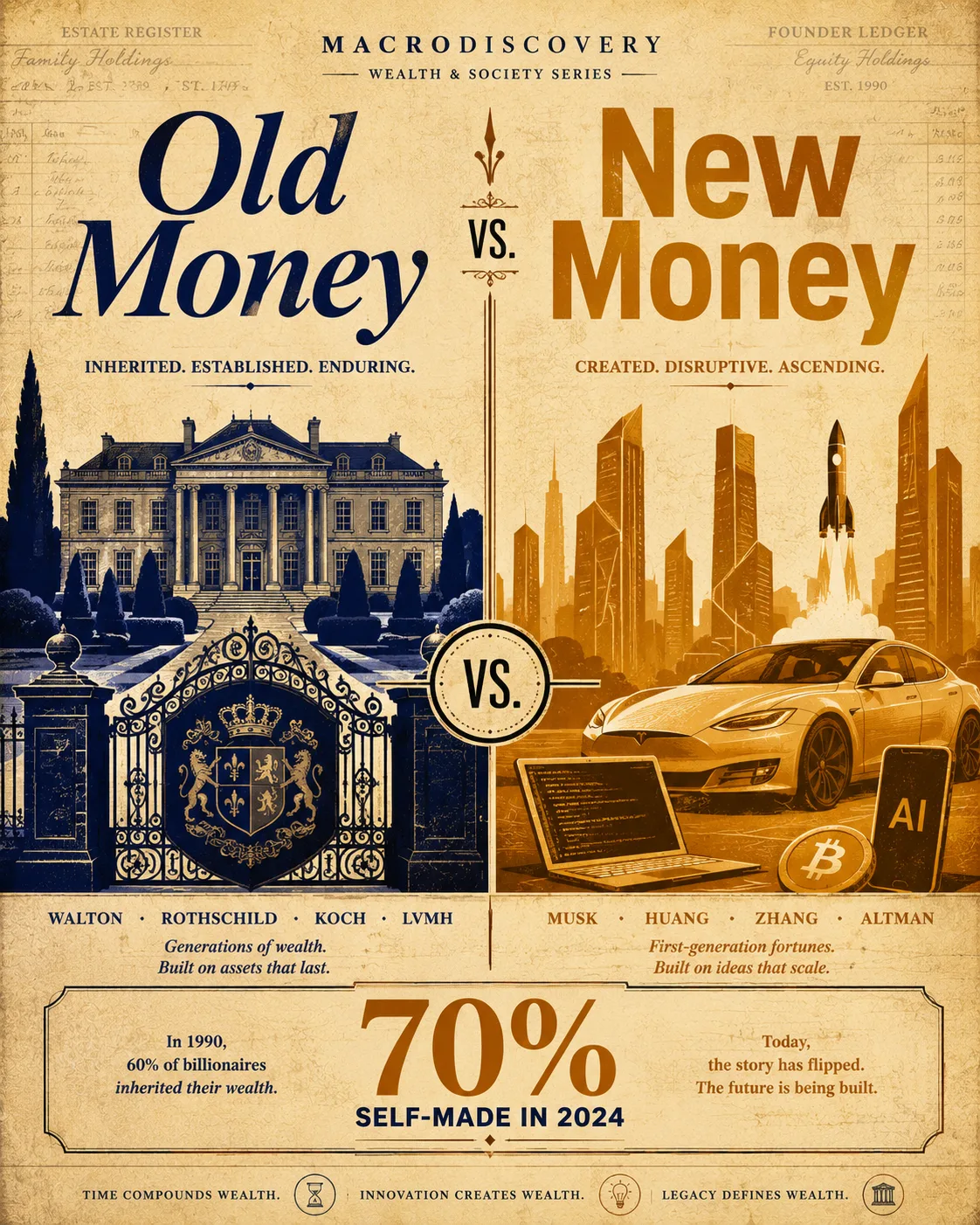 Mapped: Old Money vs New Money