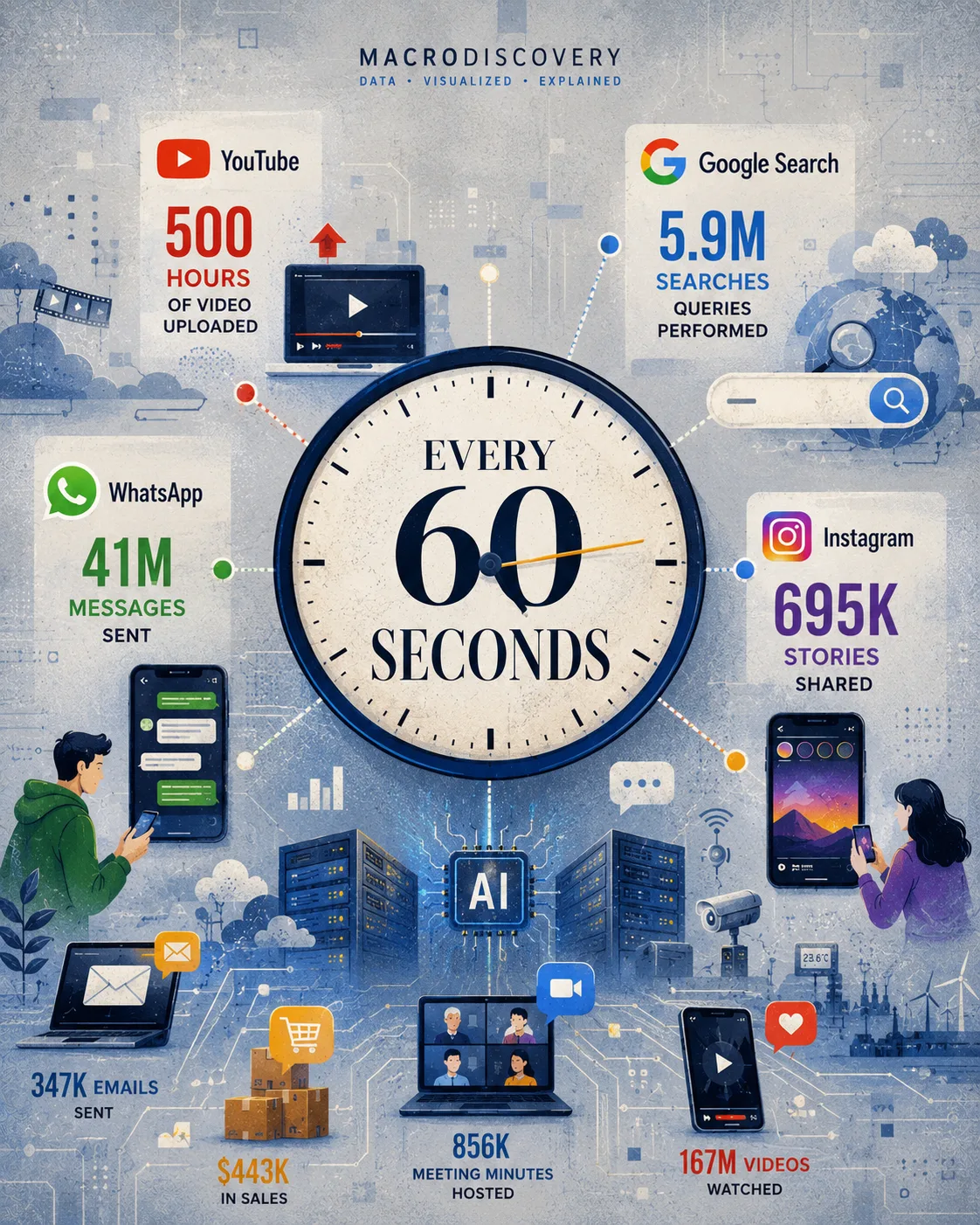 Visualized: Data Created Every Single Minute in 2025