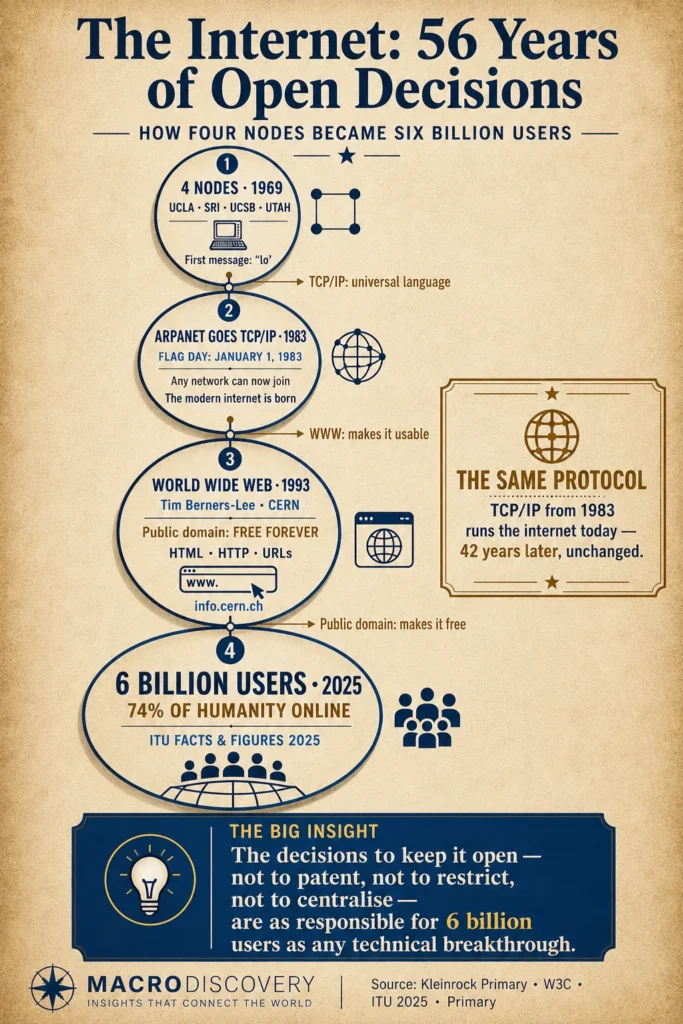 How the Internet Was Built infographic