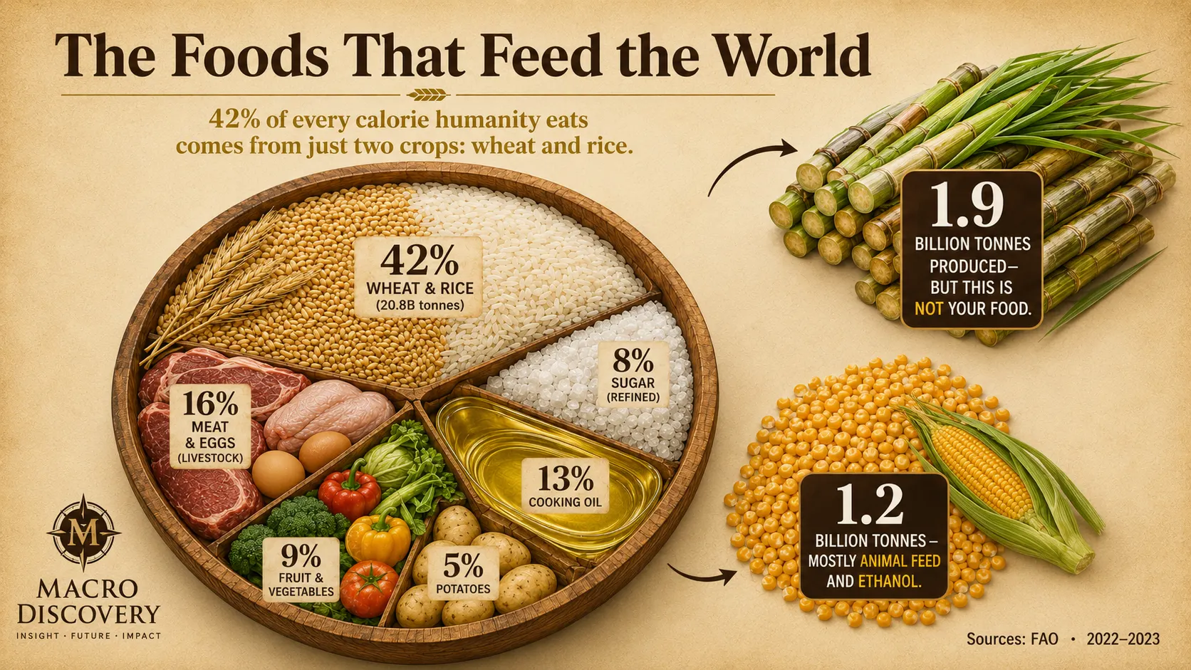 The 20 Most Consumed Foods on Earth by Weight