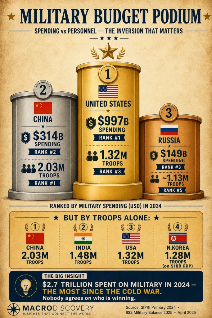 The World's Largest Armies infographic