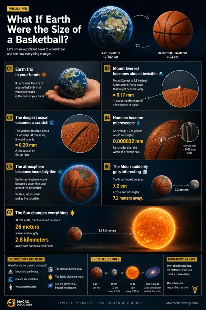 What If Earth Were the Size of a Basketball
