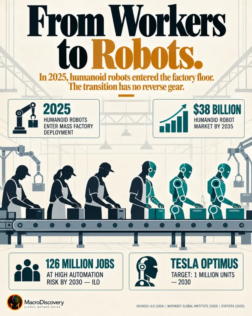 Humanoid robots transforming. Rise of Humanoid Robots factory work.